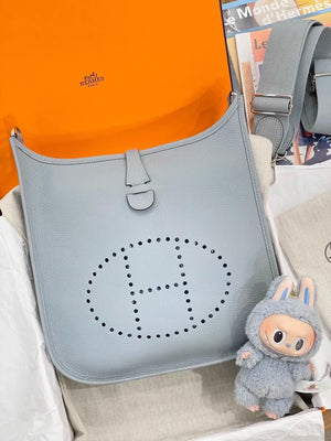Hermès Evelyne 29 grey P0 TC leather palladium hardware