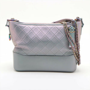Chanel Iridescent Light Purple Lambskin Calfskin Quilted Gabrielle Hobo Medium Bags