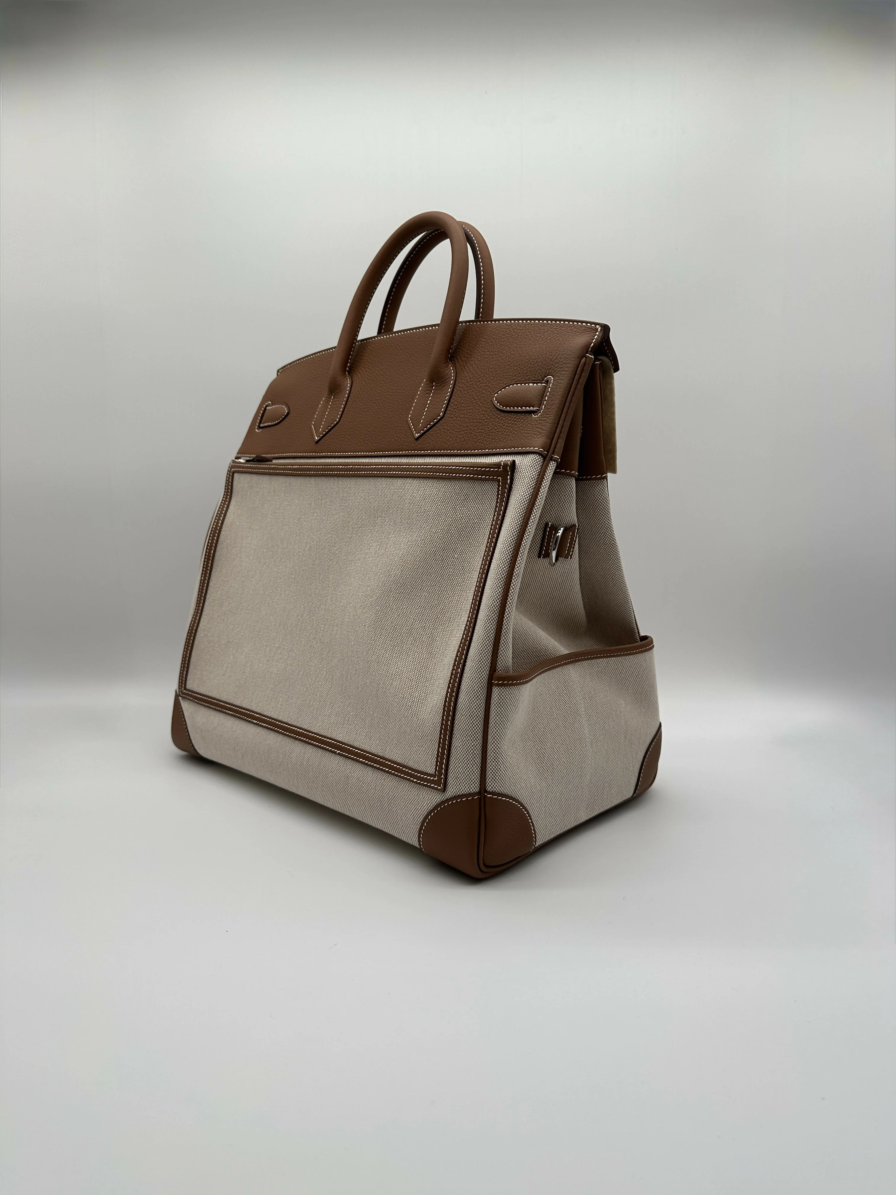 Hermès Haut à Courroies 40 Cargo Gold Togo and Toile PHW K 2025