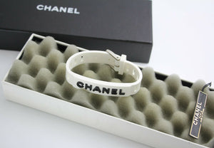 Chanel Vintage 99P Rubber Pink with Peach Wording Bracelet