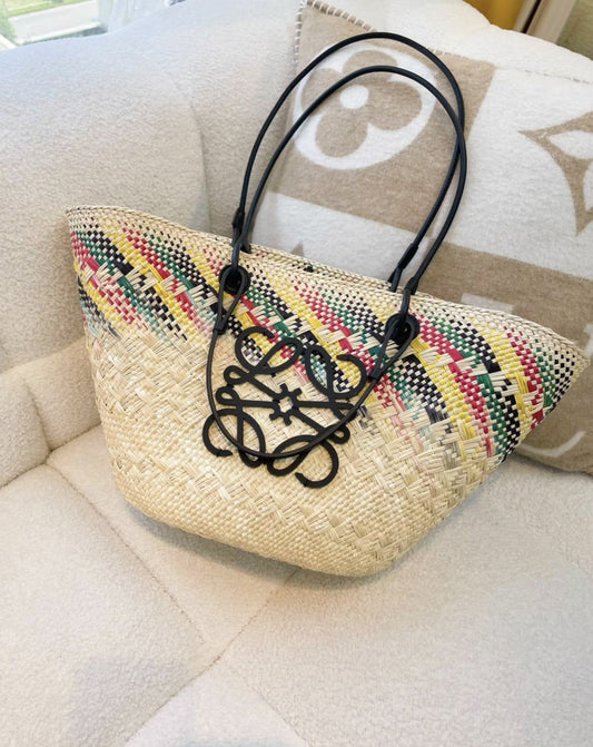 LOEWE Loewe colorful woven bag - suitable for vacation Tote Bag - Vintage fashion from Top Quality Luxury Designers Bag