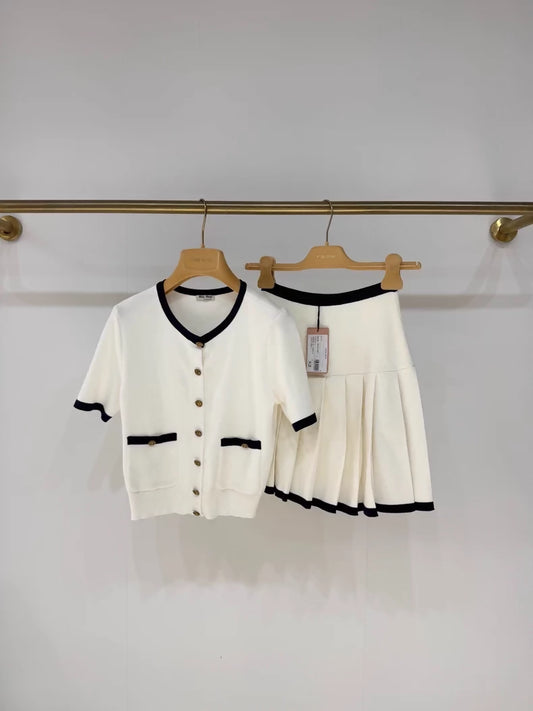 Miu Miu cardigan and skirt set