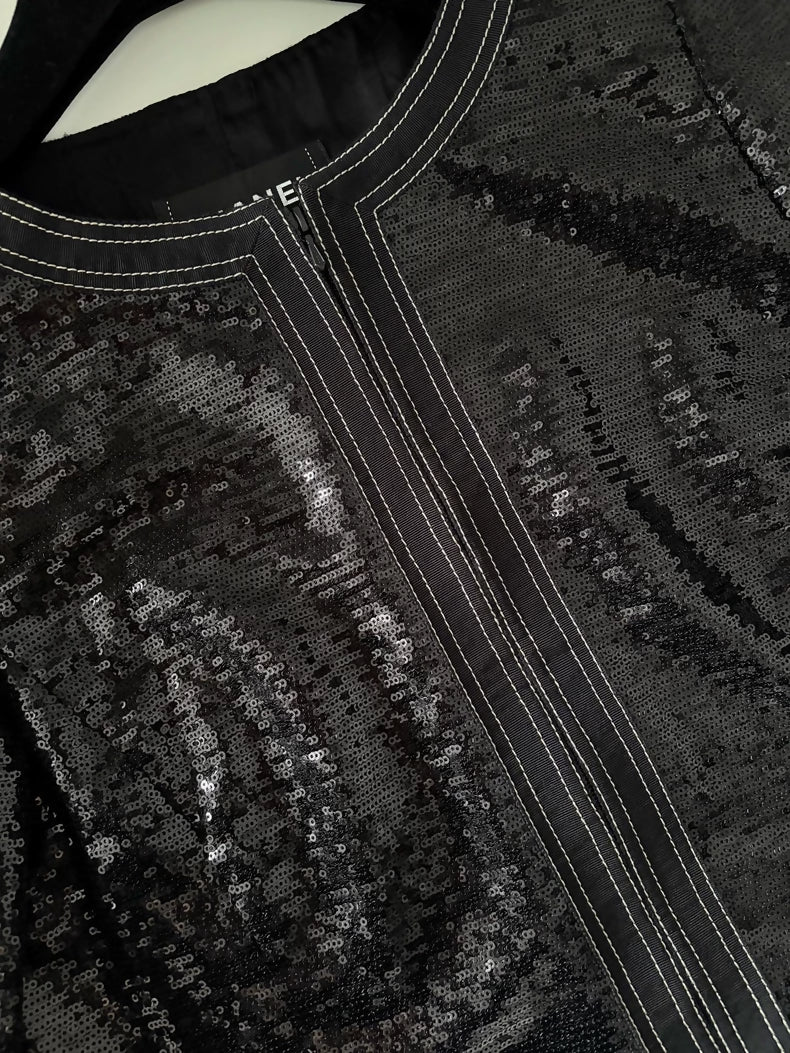 Chanel 13C Black Sequined Jacket