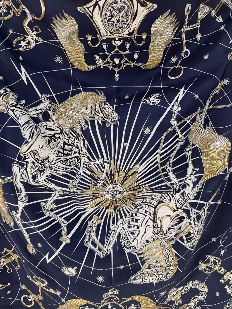 Hermes Chorus Stellarium Scarf: Designer: Daiske Nomura, 70cm