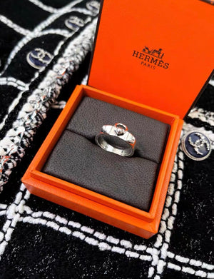 Hermes silver ring