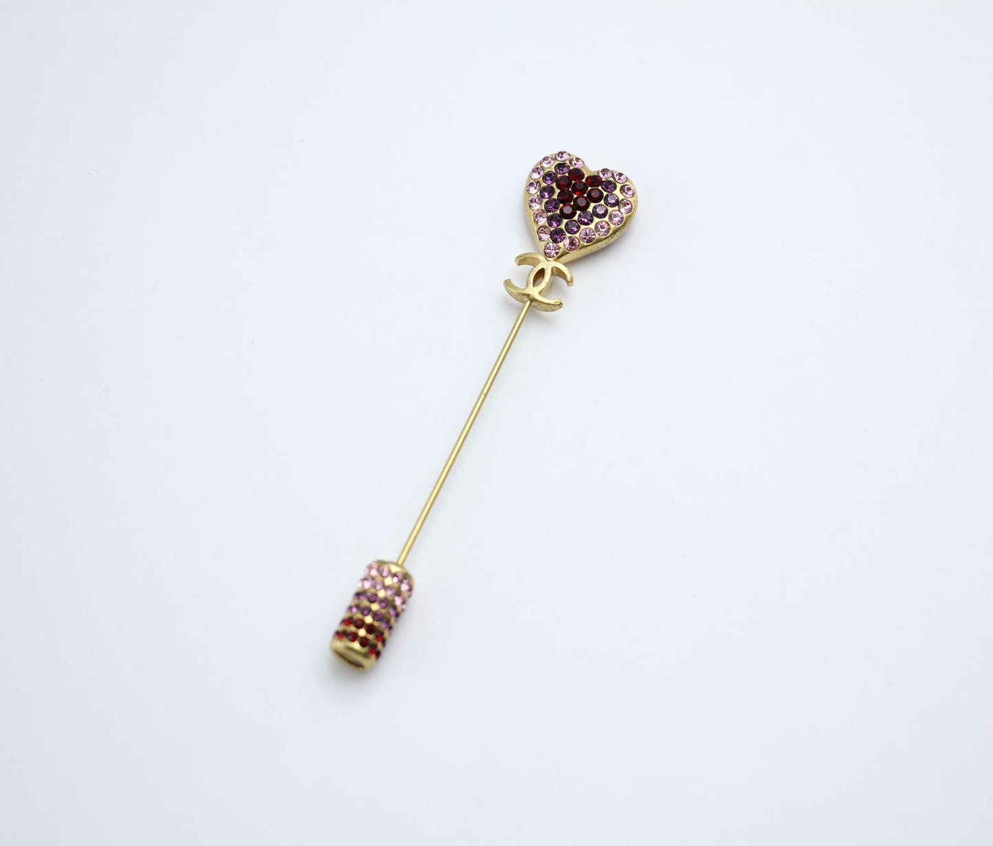 CHANEL Chanel Vintage 02P Rhinestone Love Stick Brooch - Onesize Fashion Jewellery - Used fashion item from Top Quality Luxury Designers Bag