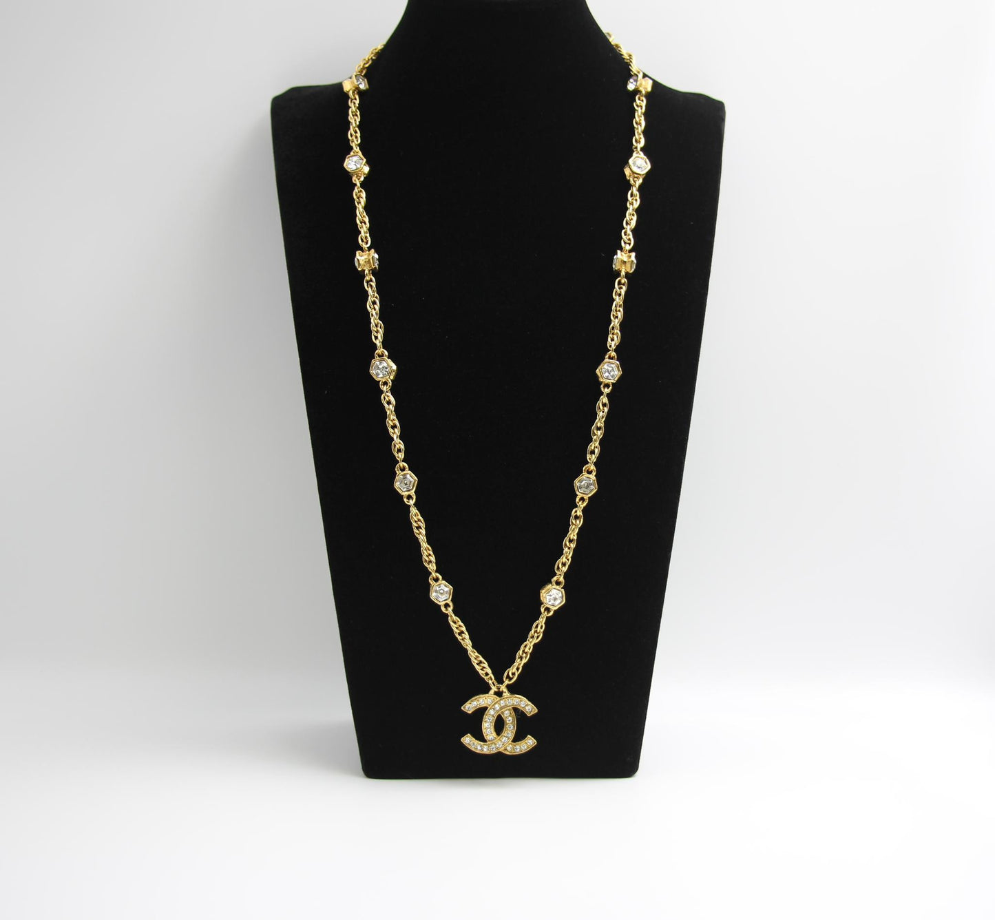 CHANEL Chanel Vintage 71 80 Years Multi-Grain Rhinestone Double-Sided Rhinestone Double C Long Necklace - Onesize Fashion Jewellery - Used fashion item from Top Quality Luxury Designers Bag