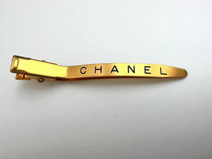 Chanel Vintage 96A Metal Hairpin With English Characters