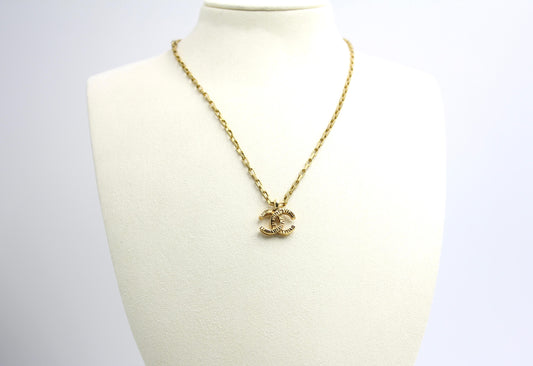 CHANEL Chanel Vintage 71 80 Years Gold Plated Straight Stripe Chain Necklace - Onesize Fashion Jewellery - Used fashion item from Top Quality Luxury Designers Bag