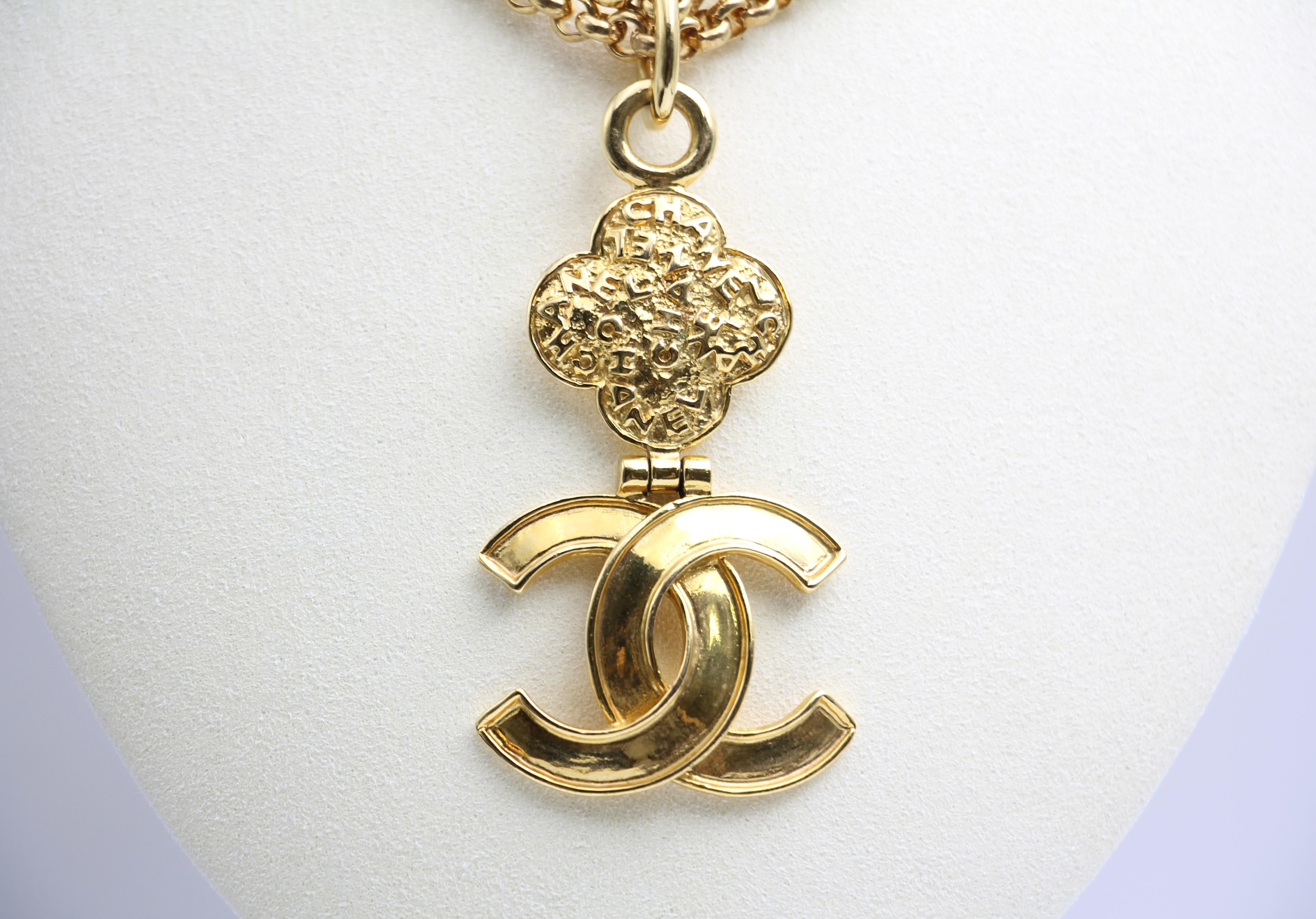 CHANEL Chanel Vintage 95A Gold-Plated Plain Gold Flower Necklace - Onesize Fashion Jewellery - Vintage fashion from Top Quality Luxury Designers Bag
