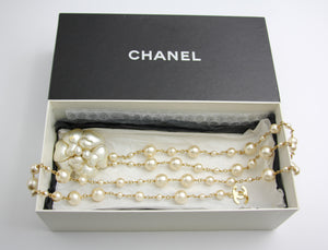 Chanel Vintage 02A Pearl Camellia Waist Chain