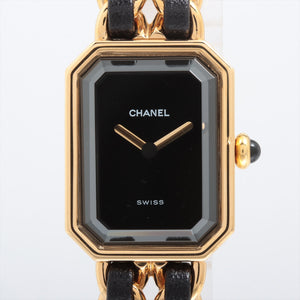Chanel Vintage Premiere 24K Gold Plated Sapphire Crystal Quartz Watch