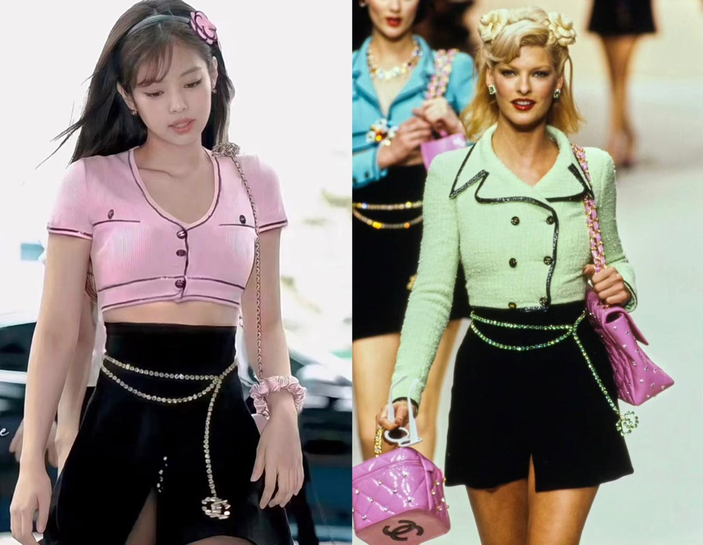 Chanel Vintage 95A Rhinestone Barbie Waist Chain