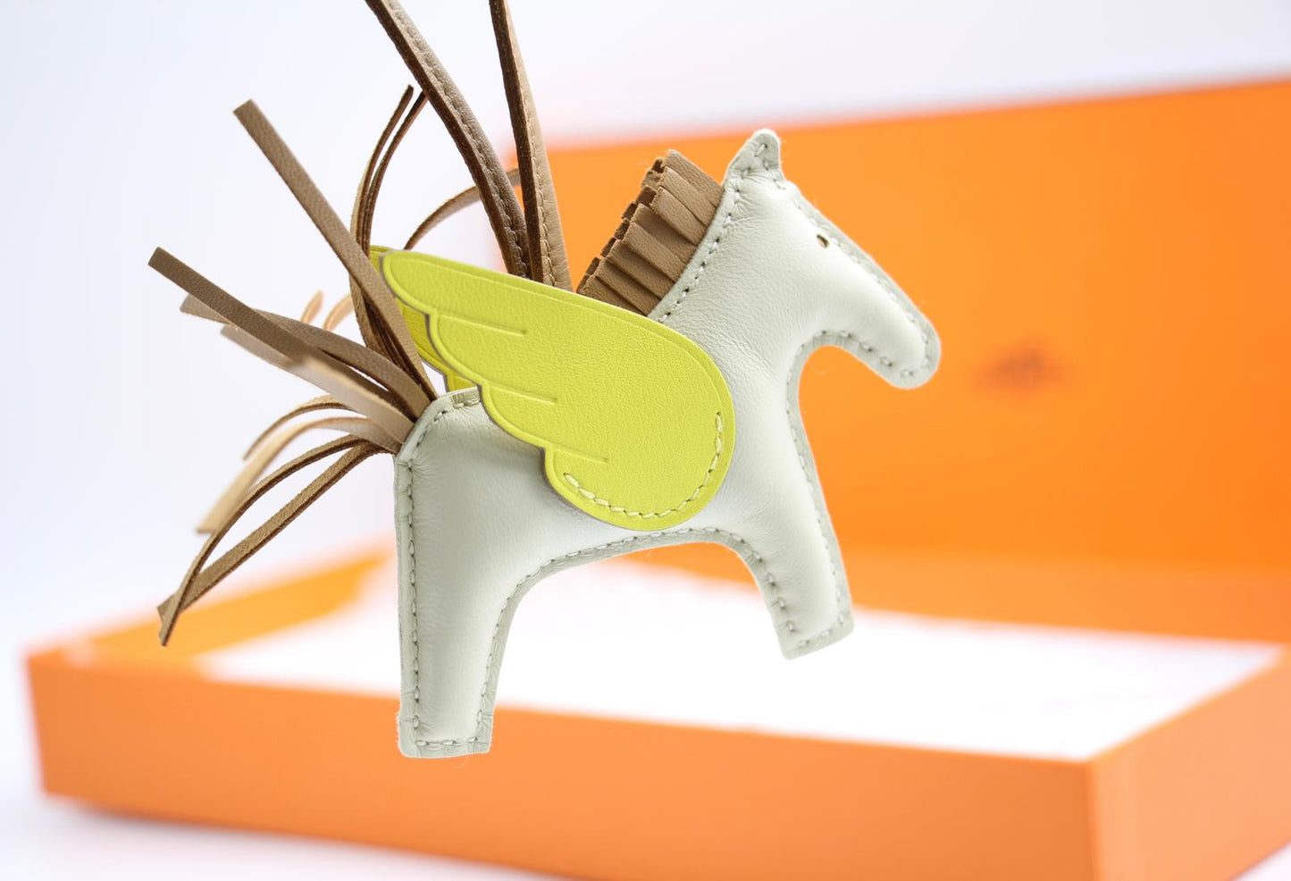 Hermès Hermès Rodeo Pm Pegase Pm Bag Charm In Craie Chai Lime Milo - Onesize Accessories - Vintage fashion from Top Quality Luxury Designers Bag