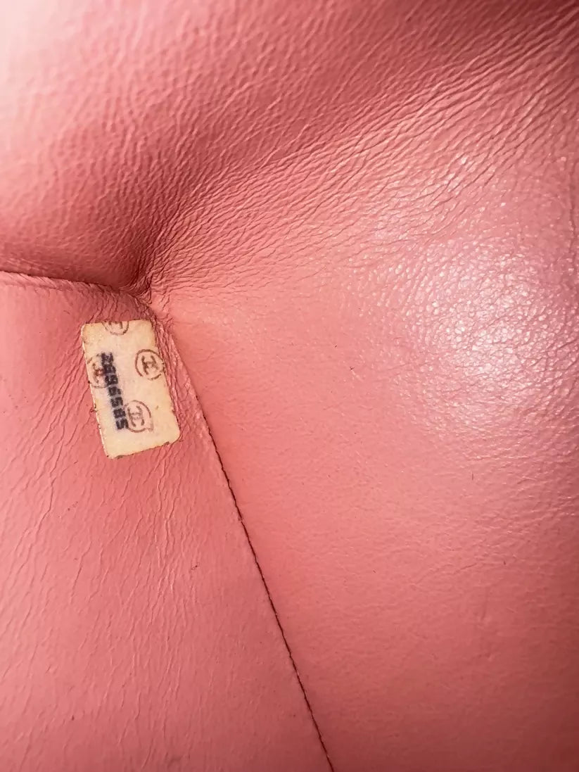Chanel Vintage 1991 Pink Vintage Lambskin Maxi Flap Bag