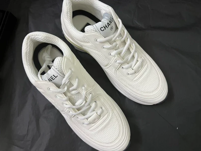 Chanel 24s white sneakers, size 40
