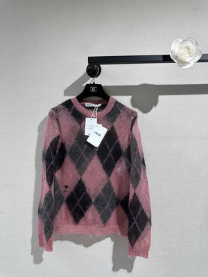 Dior pink Mohair Knit Sweater,