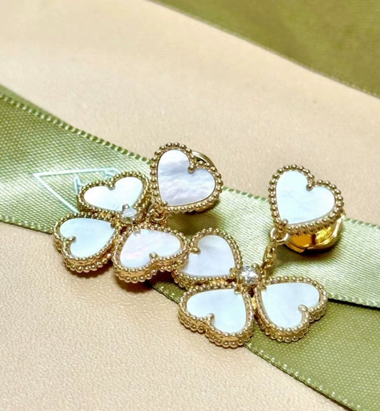 VCA Van Cleef  Arpels Sweet Alhambra four-leaf clover lucky series earrings