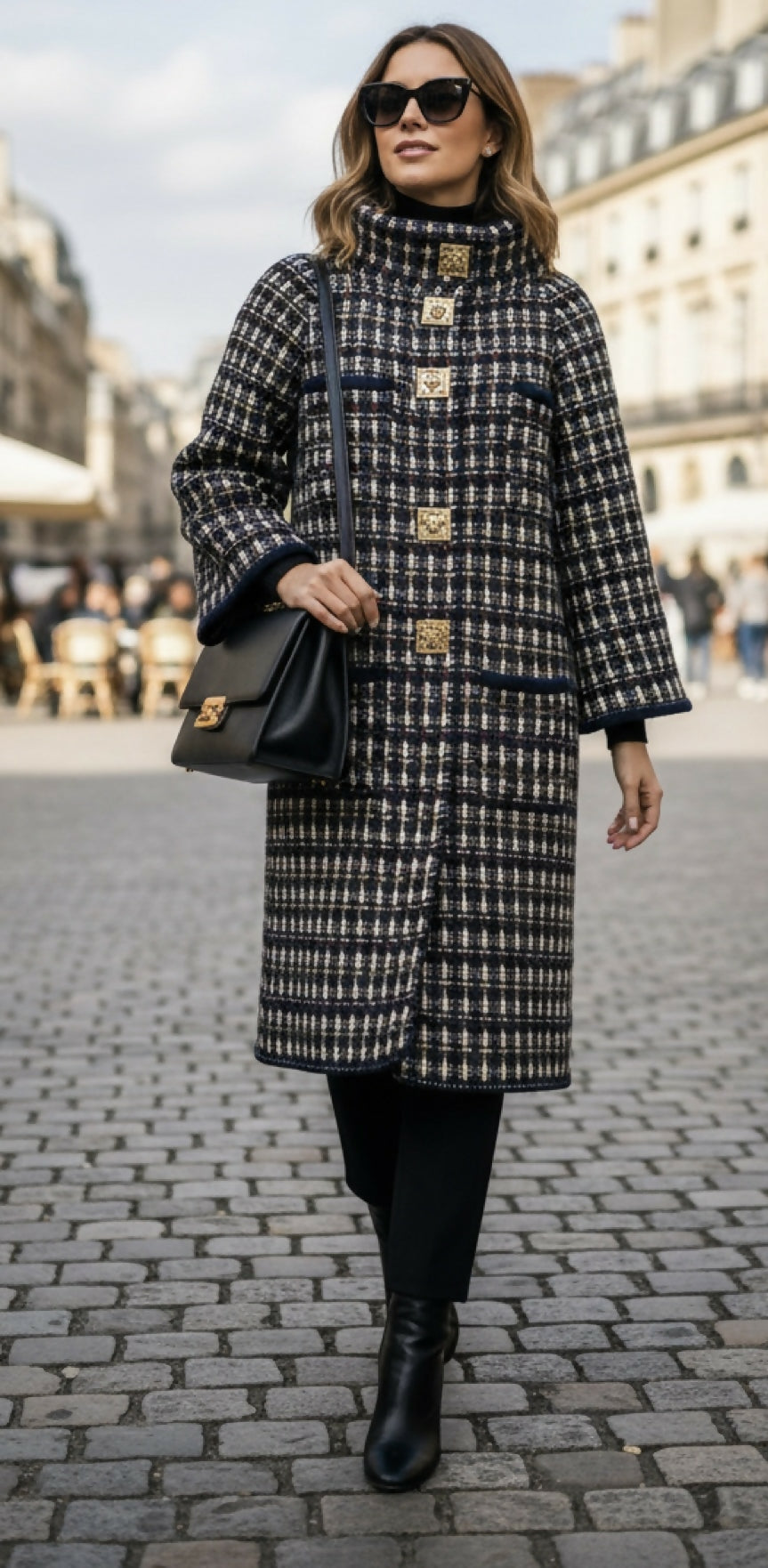 Iconic Chanel 11A Paris-Byzance Multicolor Gold Metallic Wool Tweed Coat FR 44