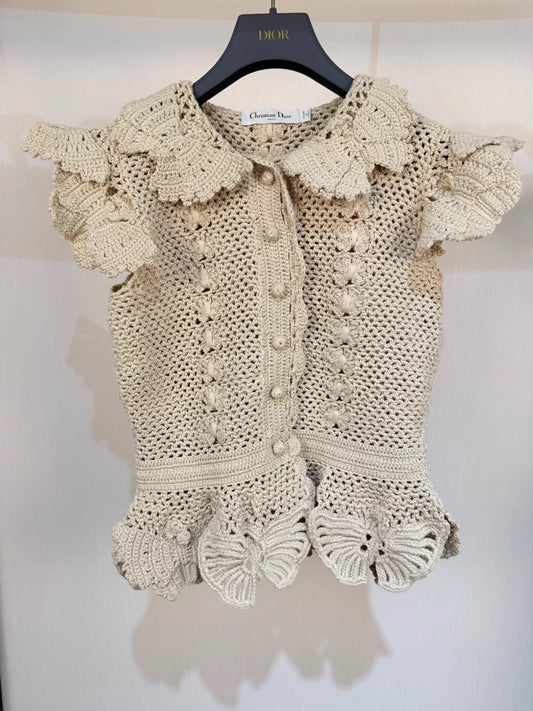 Dior 24 Crocheted top  skirt Set