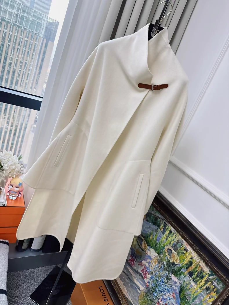 Hermes off-white cashmere coat