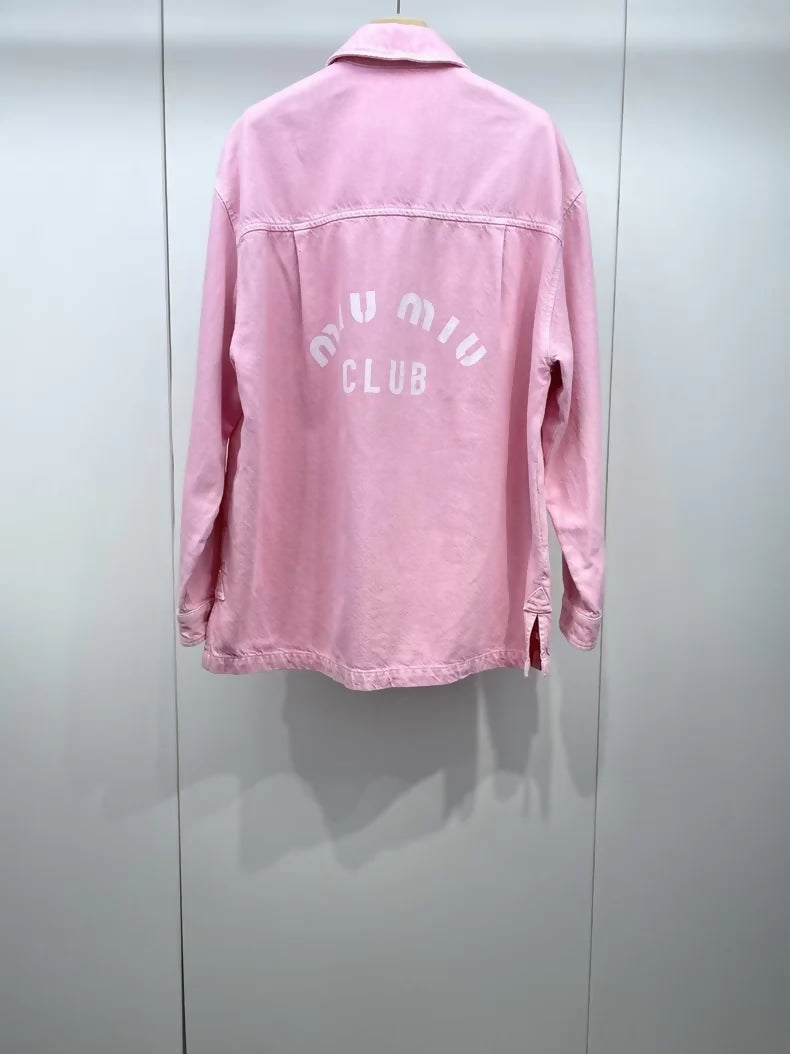 Miu Miu pink denim jacket
