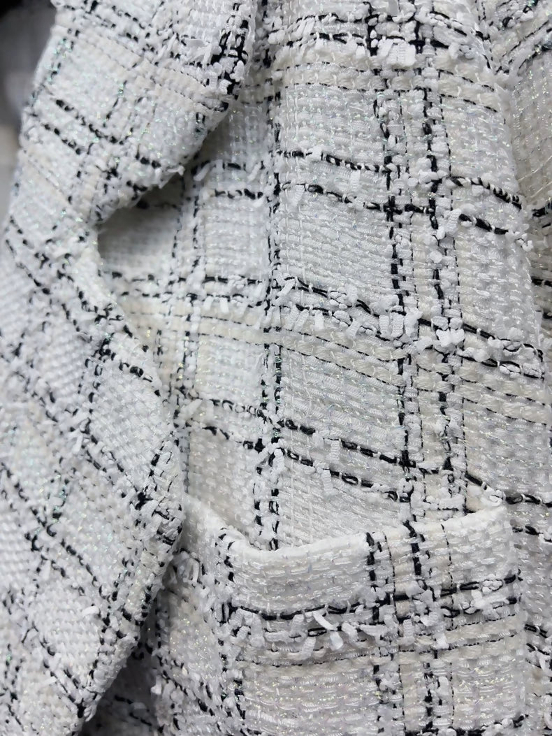 Chanel white tweed jacket