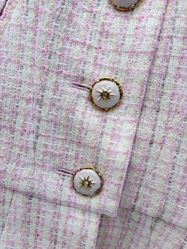 Chanel 13c pink  tweed jacket