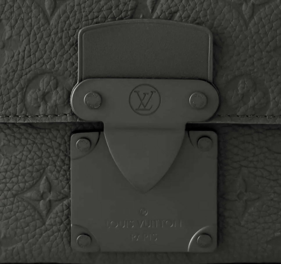 Louis Vuitton Matte Black Taurillon Monogram S Lock Sling Crossbody Waist Bag