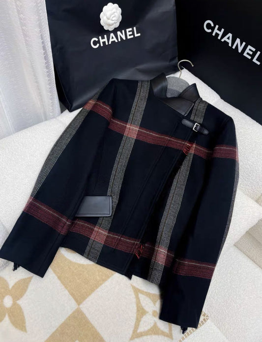 Hermès Hermès 2020 Plaid Biker Jacket - 36 Jacket - Vintage fashion from Top Quality Luxury Designers Bag