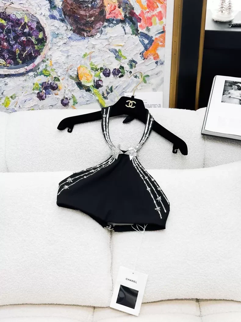 Chanel 24C Black Top with silver Star