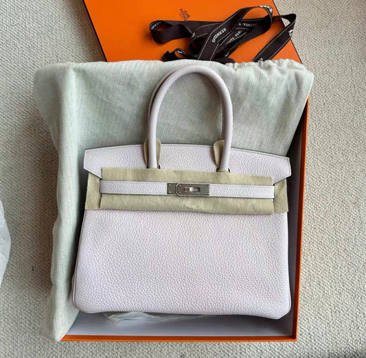 Hermès Hermes birkin30 09 light purple palladium hardware tc leather B engraved - 30 Tote Bag - Used fashion item from Top Quality Luxury Designers Bag