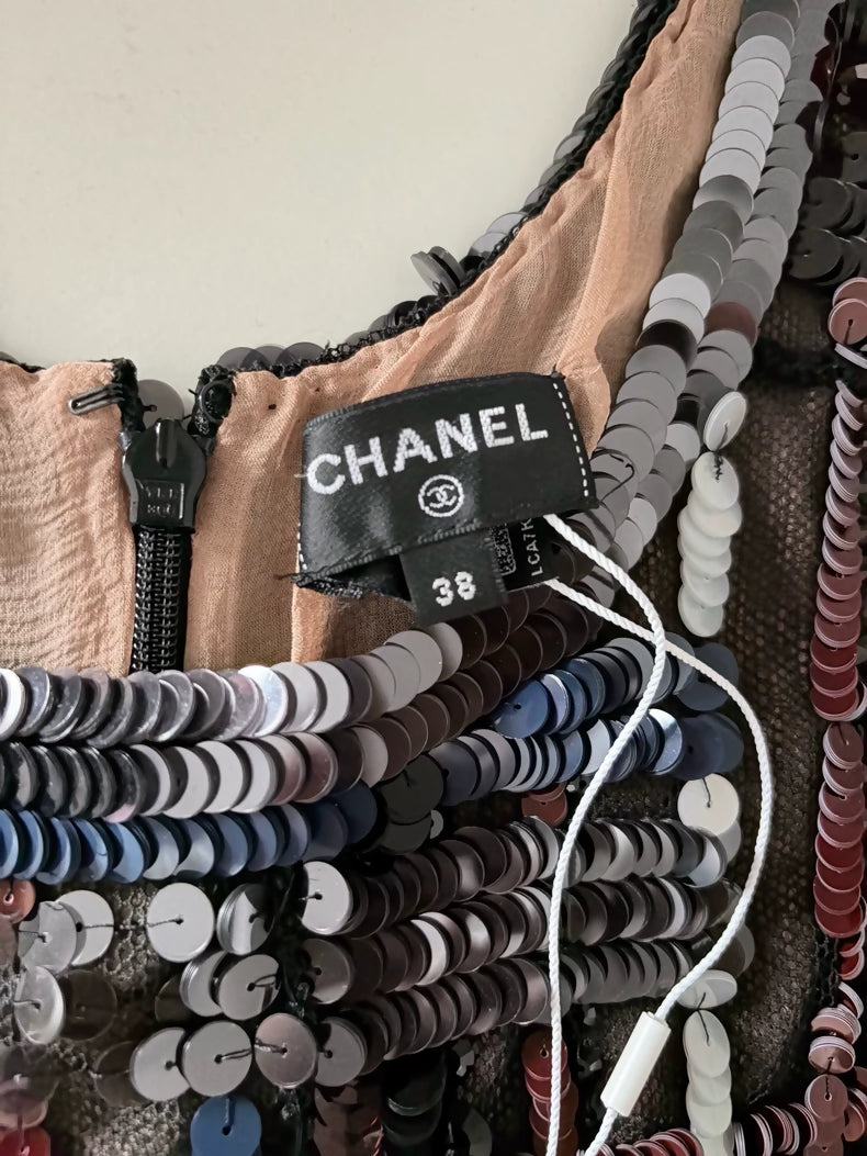 Chanel 22K sequined colourful dress
