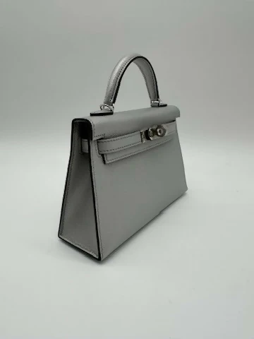 Hermès Kelly 20 Argent Chèvre PHW K 2025