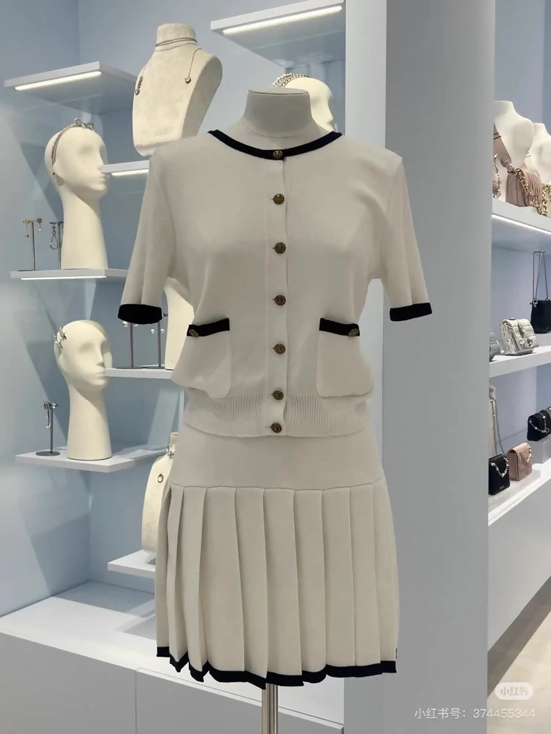Miu Miu cardigan and skirt set