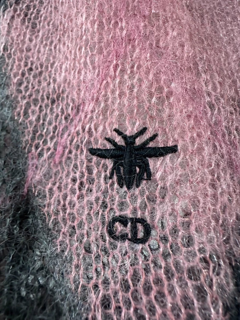 Dior pink Mohair Knit Sweater,