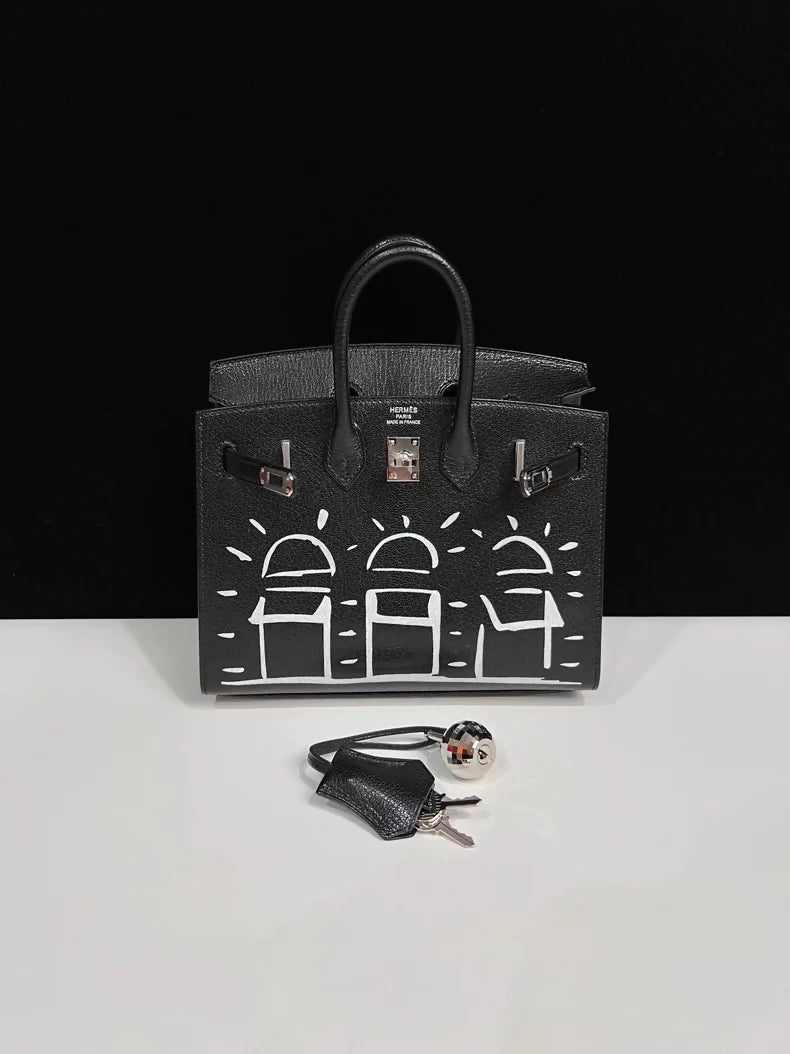 Hermès 20cm Birkin Sellier Disco Chèvre Leather Palladium Hardware