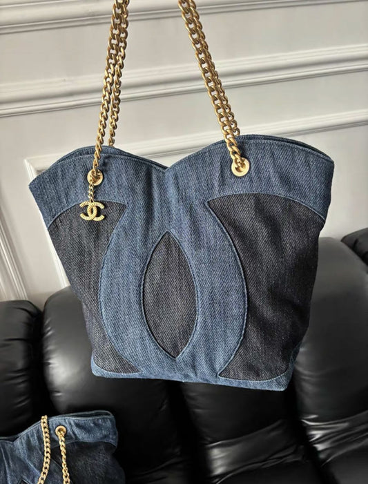 CHANEL Chanel23p denim double-sided Tote bag - Large Tote Bag - Used fashion item from Top Quality Luxury Designers Bag