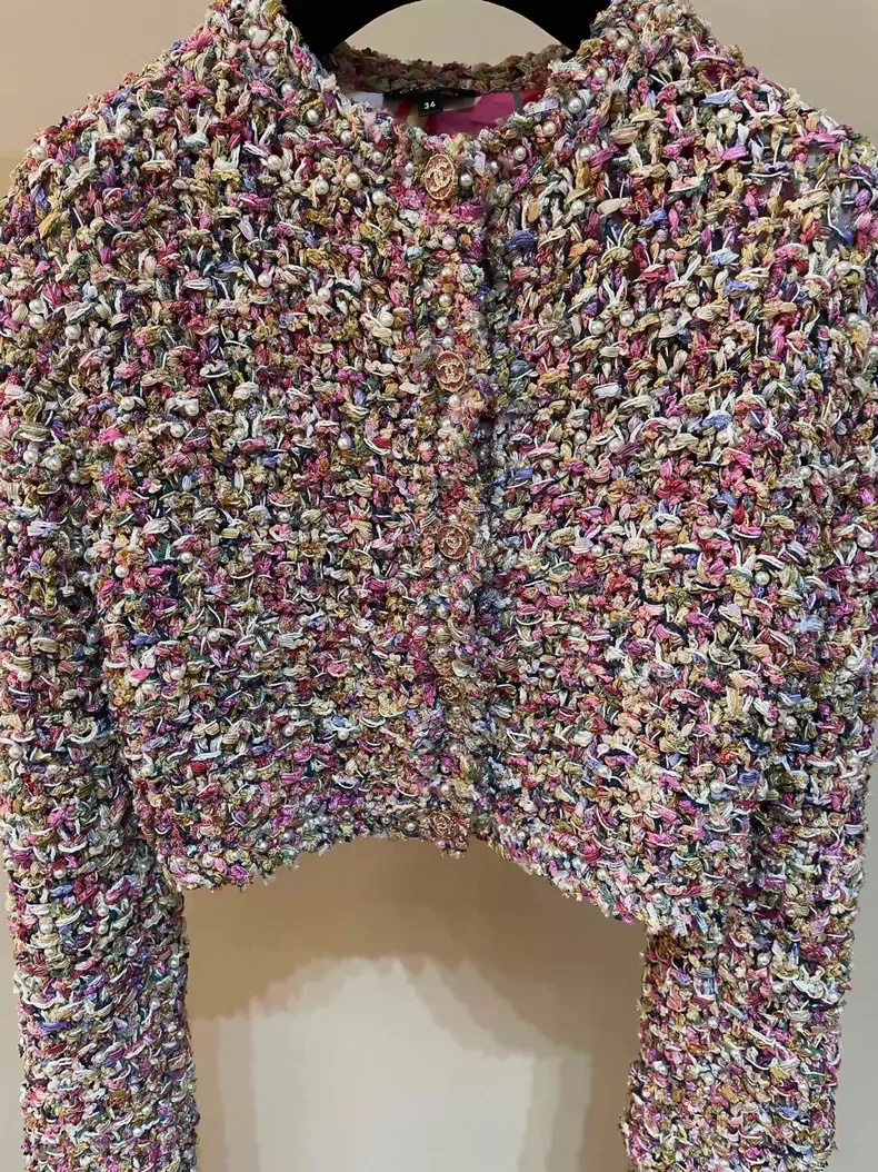 Chanel 21P colorful pear tweed jacket