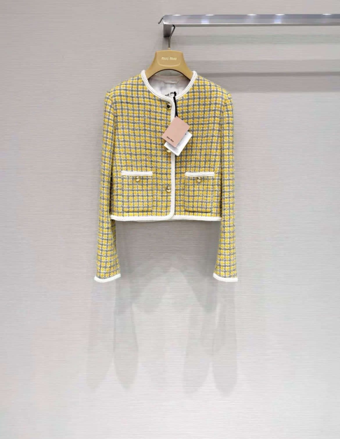 MIU MIU MIU MIU 24ss Single-breasted bouclé jacket - 36 Jacket - Used fashion item from Top Quality Luxury Designers Bag