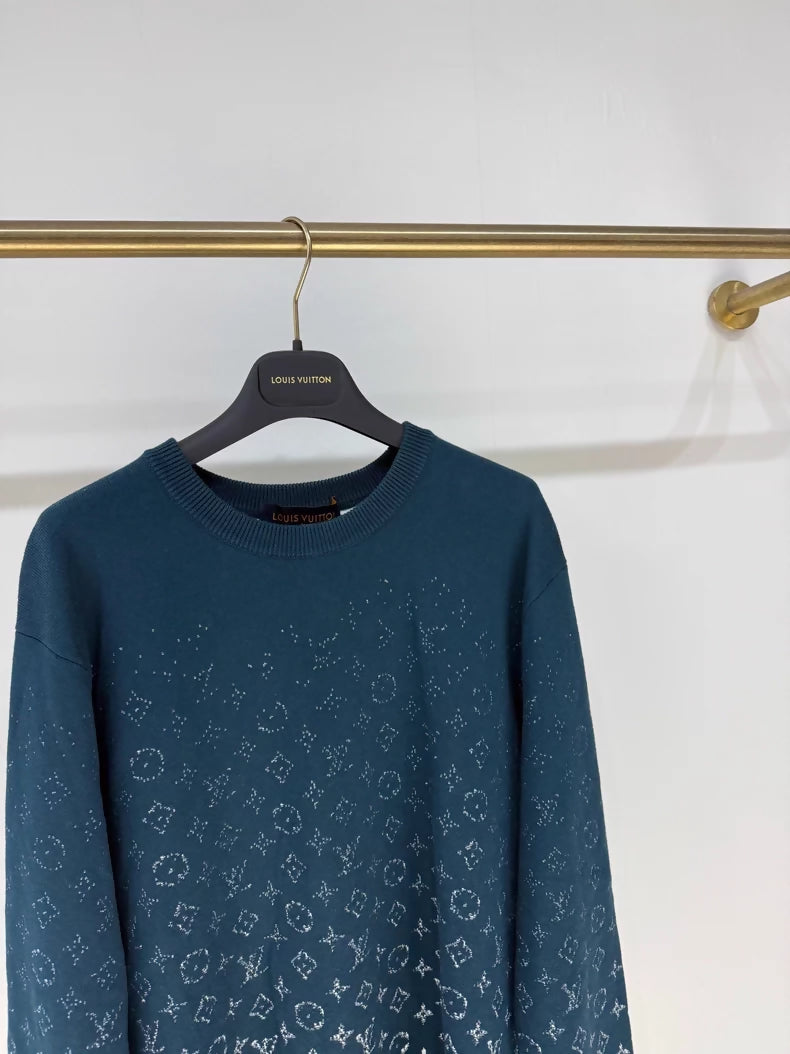 Louis Vuitton logo print knit sweatshirt