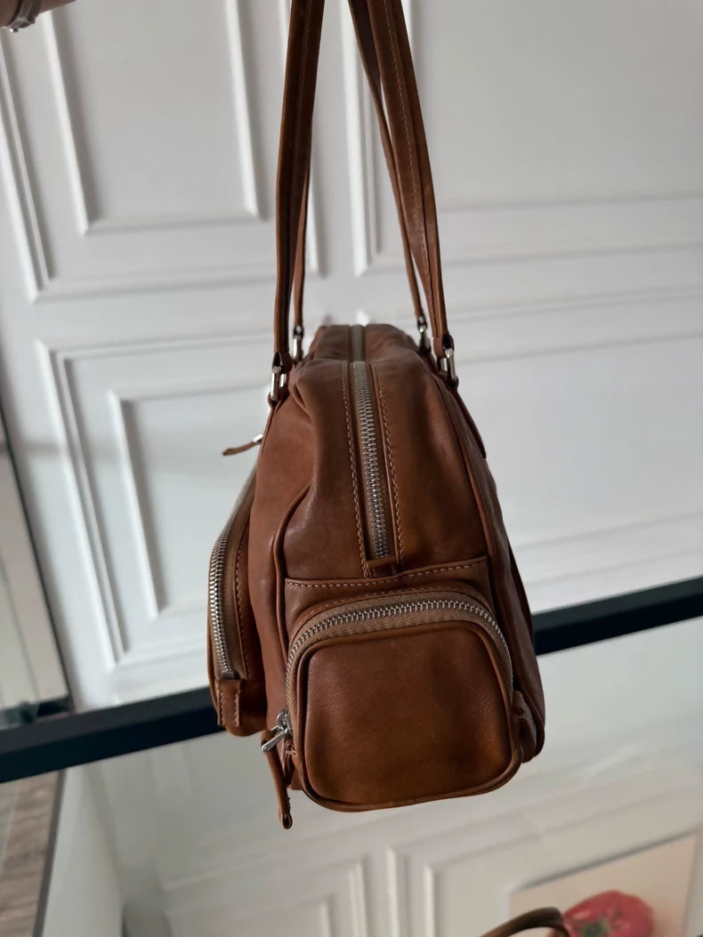 Miu Mius Spring/Summer 2024 vintage style brown tote