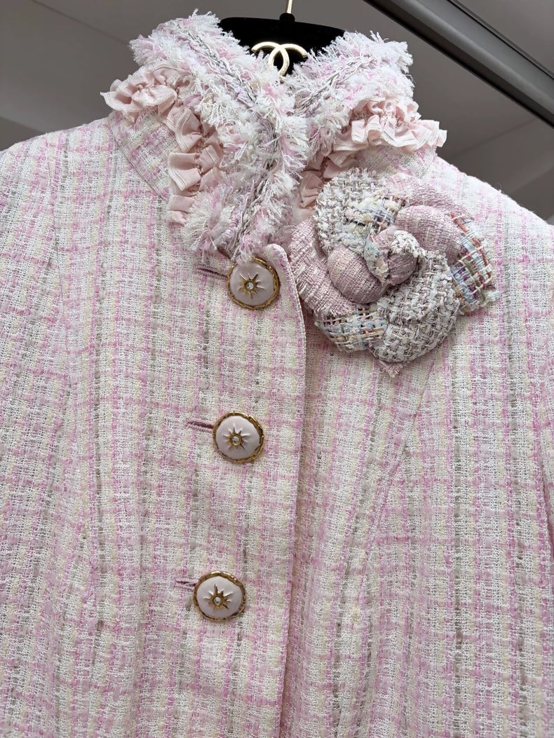 Chanel 13c pink  tweed jacket