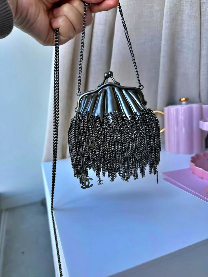 Chanel Vintage FW 2007 Runway Chain Shell Minaudiere.