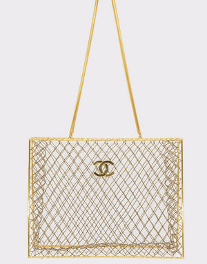 Chanel Vintage 1997 Runway Caged XL Tote Bag