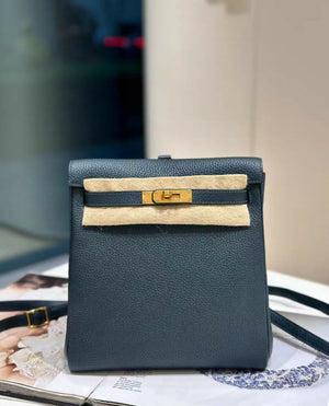 Hermes Kelly Ado in green with gold hardware