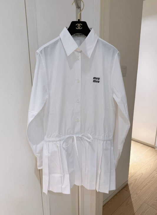 MIU MIU Miu Miu 23 new logo embroidered pleated skirt dress - 36 Dress - Used fashion item from Top Quality Luxury Designers Bag