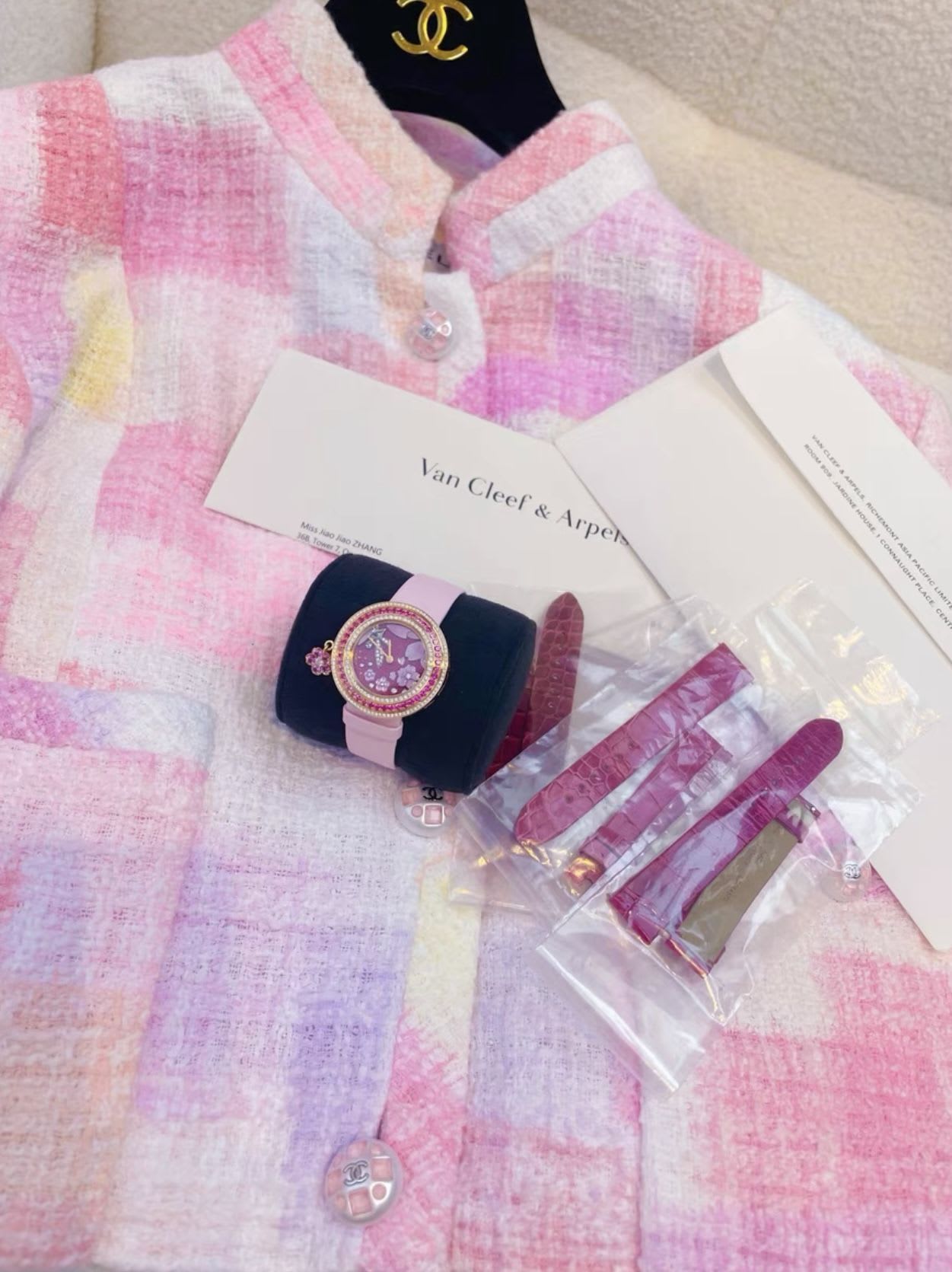 VCA Van Cleef  Arpels Japan Limited Extraordinary Dial Series Cherry Blossom Fairy Pink Dial Quartz Ladies Watch