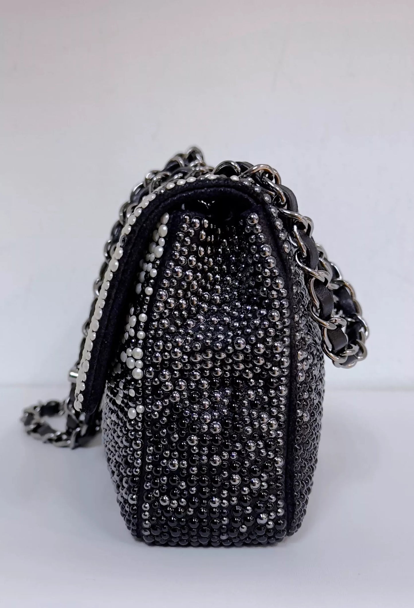 Chanel Pearls  Beads Mini Classic Single Flap Bag