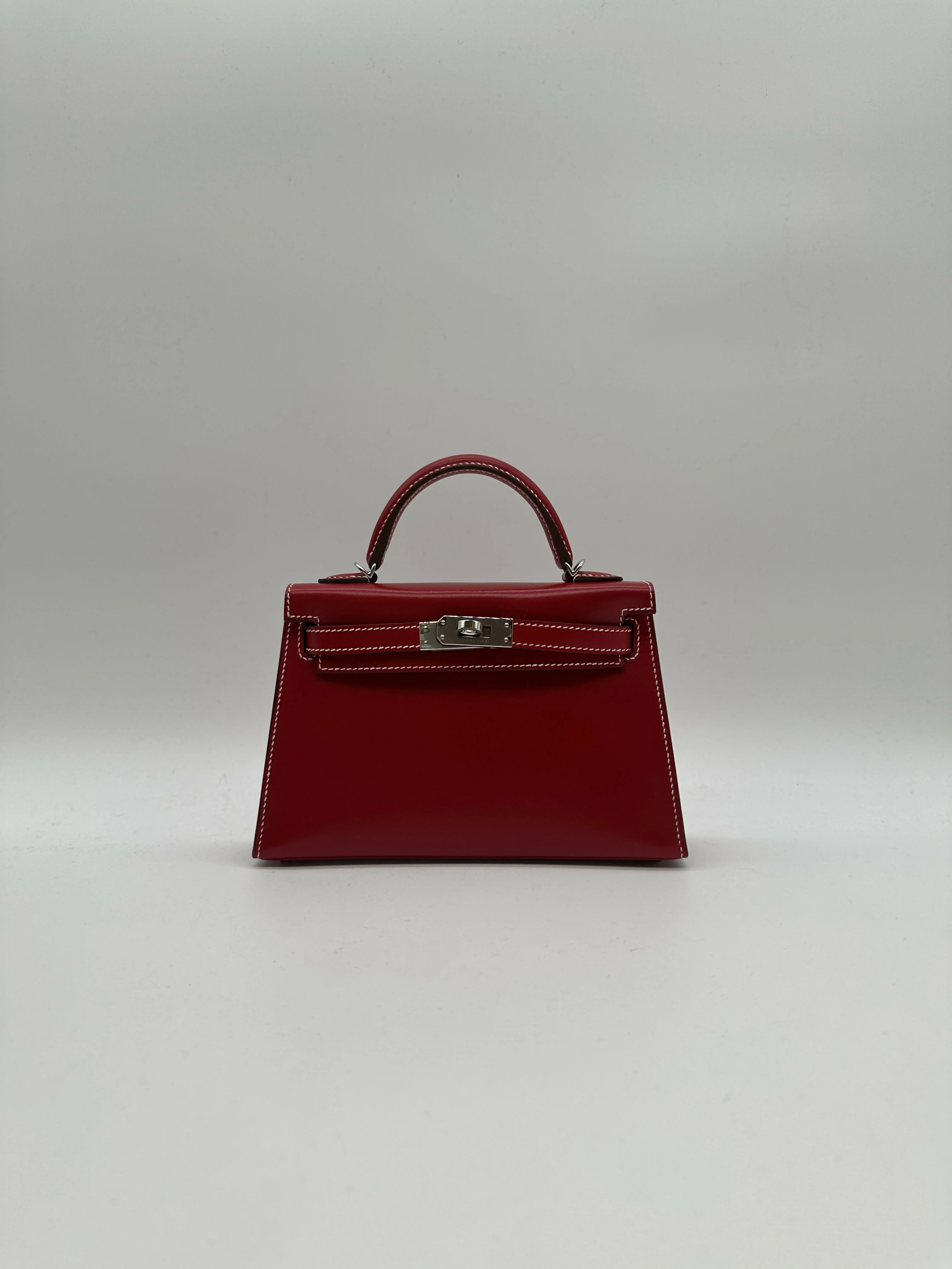Hermès Kelly 20 Rouge Piment Box PHW K